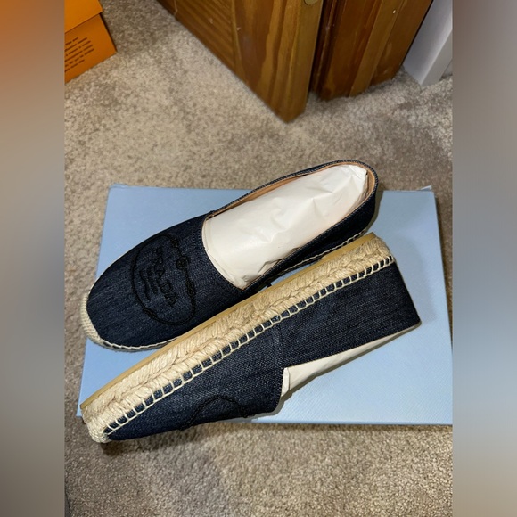Prada Calzature Donna Espadrilles Denim size 37 BRAND NEW NEVER WORN - Picture 5 of 8